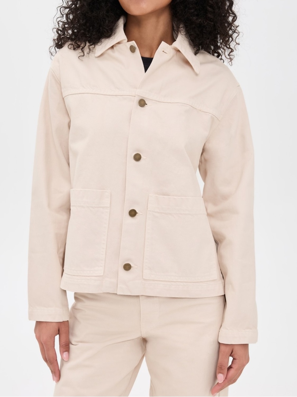 Enza Costa Field denim jacket in off white